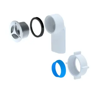 YLIVUOTOPUTKEN YHDE 37 mm PYÖREÄ, kierteen pituus 22mm